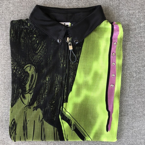 Like new! - JAMIE SADOCK Embellished Pleat 1/4 Zip Golf Short Sleeve Top - Picture 9 of 9